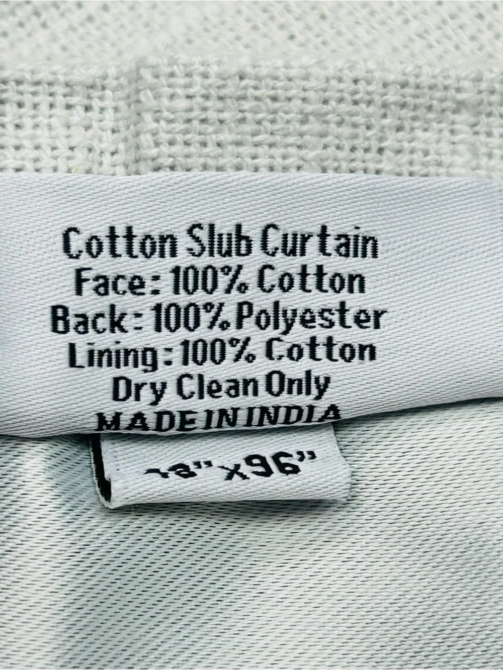NWT QUINCE Set Of 2 48x96 Cotton Slub Room Darkening Curtains Cloud 9702